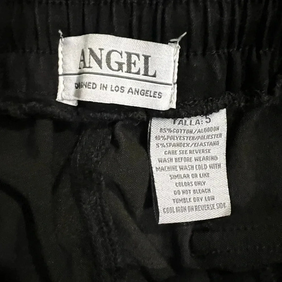Angel designed in Los Angeles Black Joggers with zippered front - Picture 4 of 4